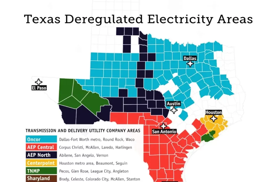 Texas Electricity Suppliers (not retailers) Map